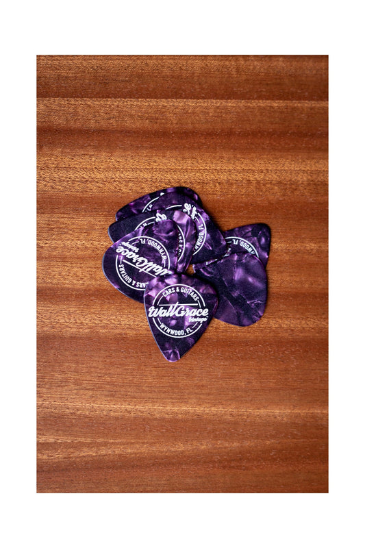 Walt Grace Vintage Celluloid Pick Pack .71mm - Purple Pearloid