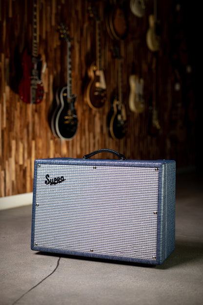 Supro 1650RT Royal Reverb 60/35-watt 2x10" Combo Amp - Blue - Walt Grace Vintage