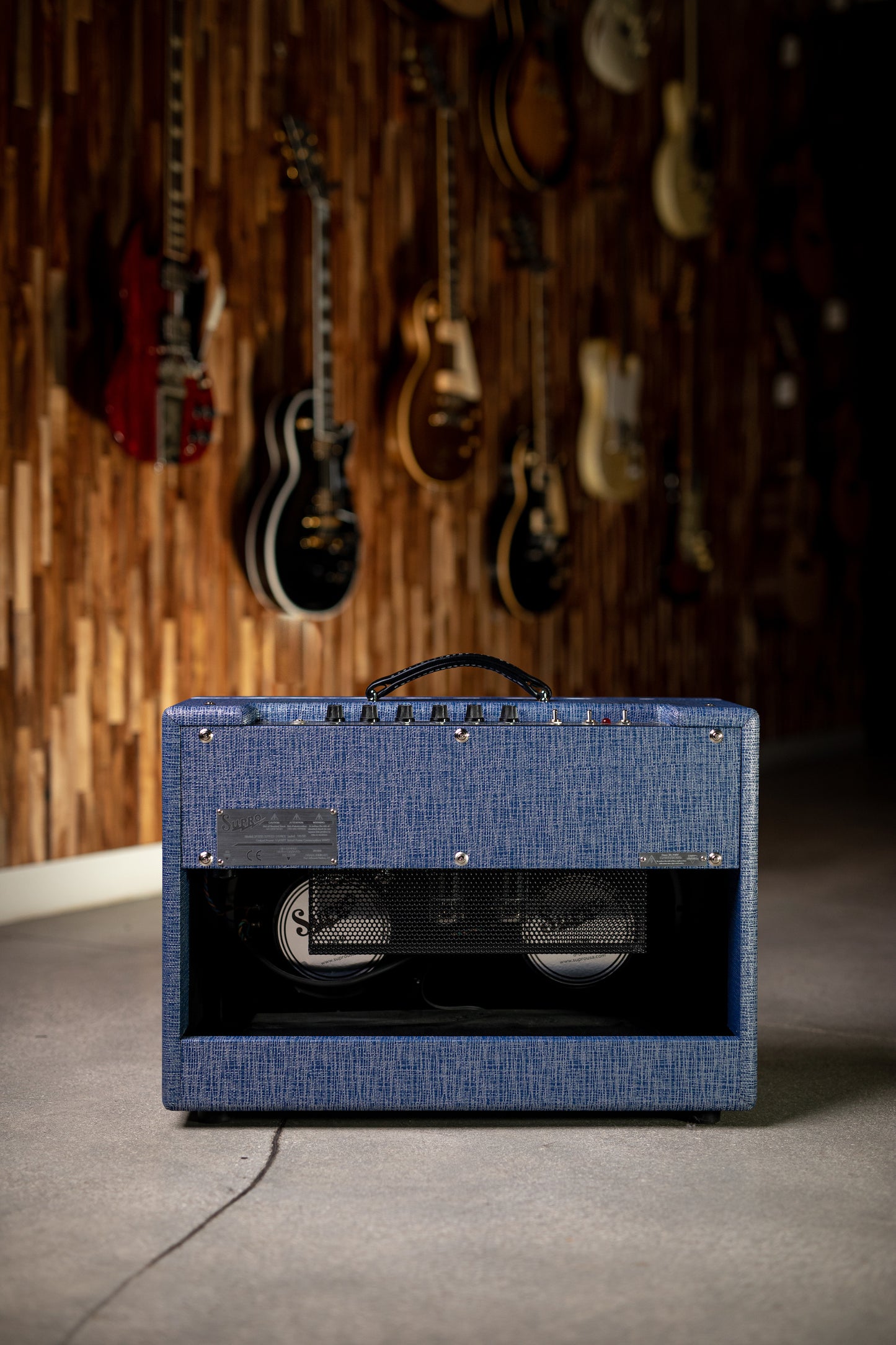 Supro 1650RT Royal Reverb 60/35-watt 2x10" Combo Amp - Blue - Walt Grace Vintage