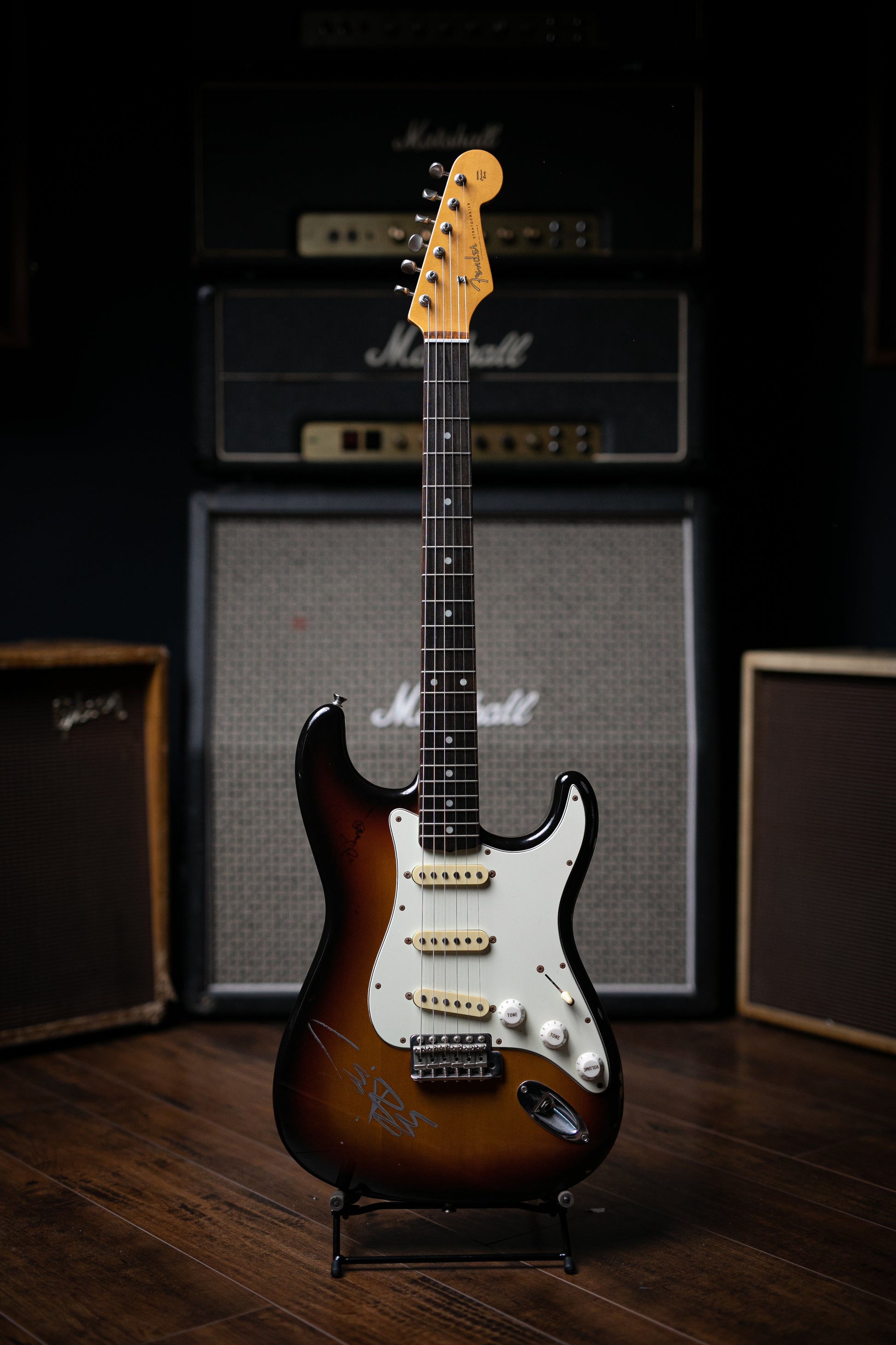 1990’s Fender Stratocaster Electric Guitar [Signed by Cream] - Sunburst - Walt Grace Vintage