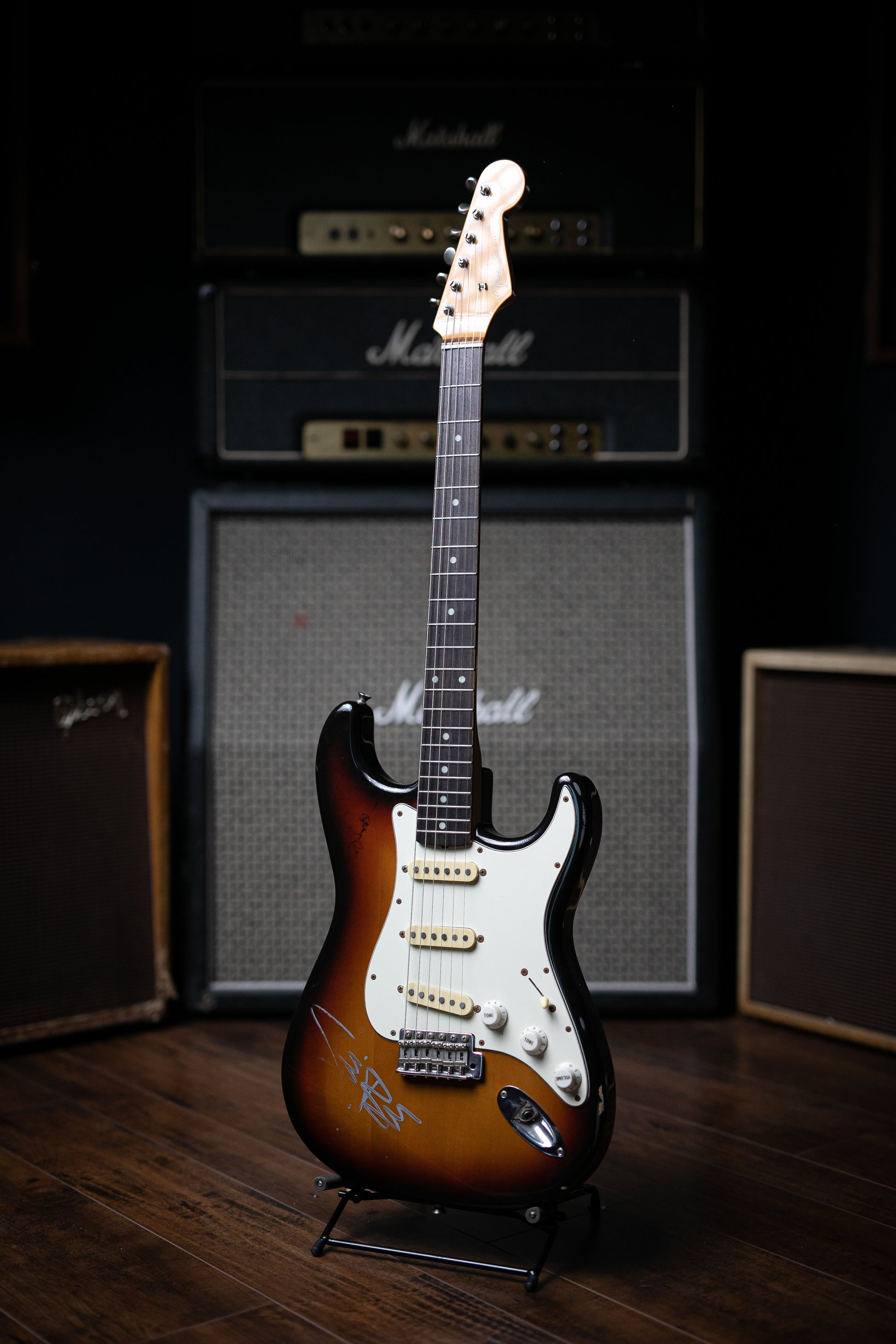 1990’s Fender Stratocaster Electric Guitar [Signed by Cream] - Sunburst - Walt Grace Vintage