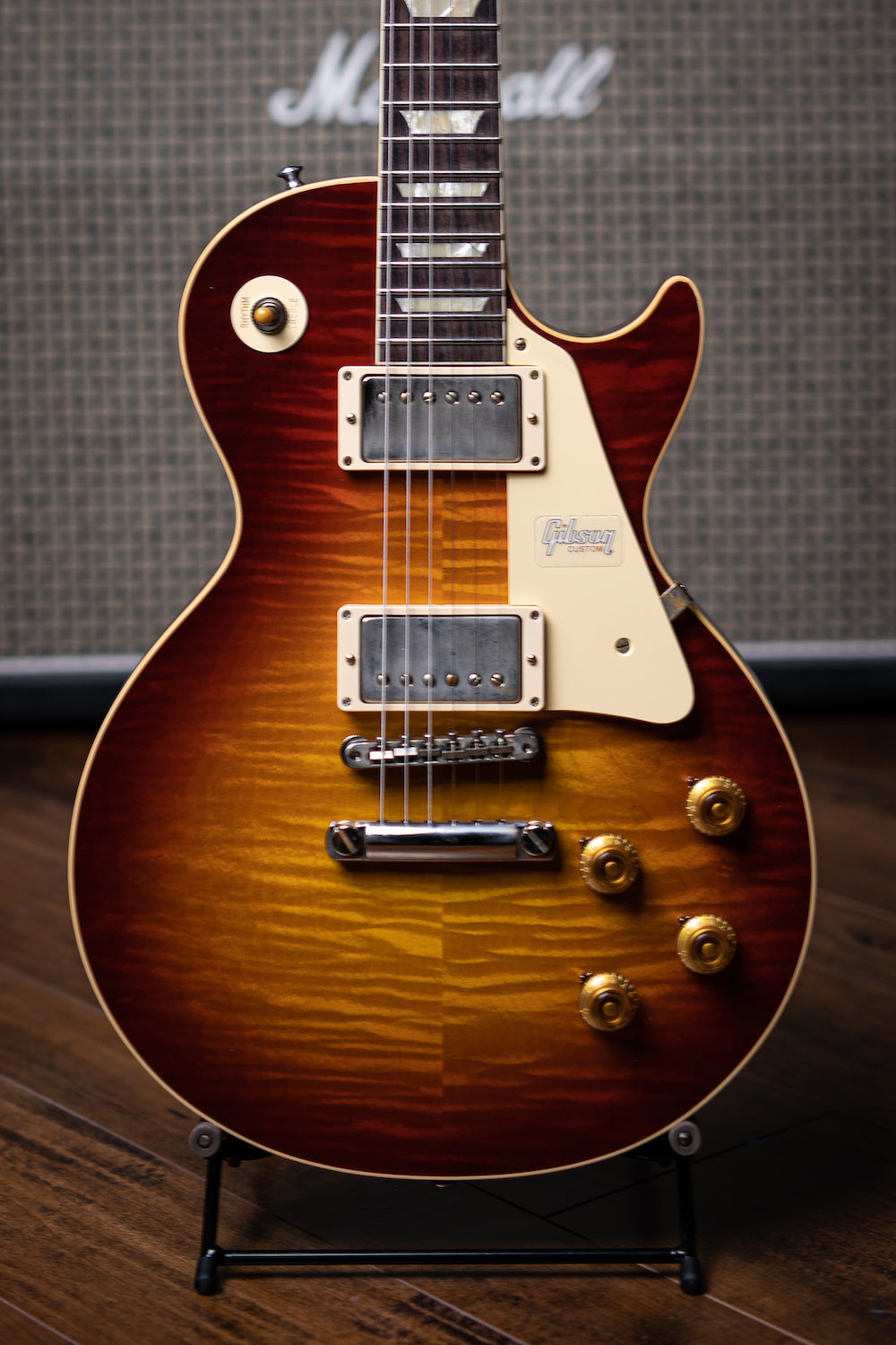 Gibson Custom Shop 1960 Les Paul Standard 60th Anniversary V1 Electric Guitar - VOS Deep Cherry Sunburst - Walt Grace Vintage