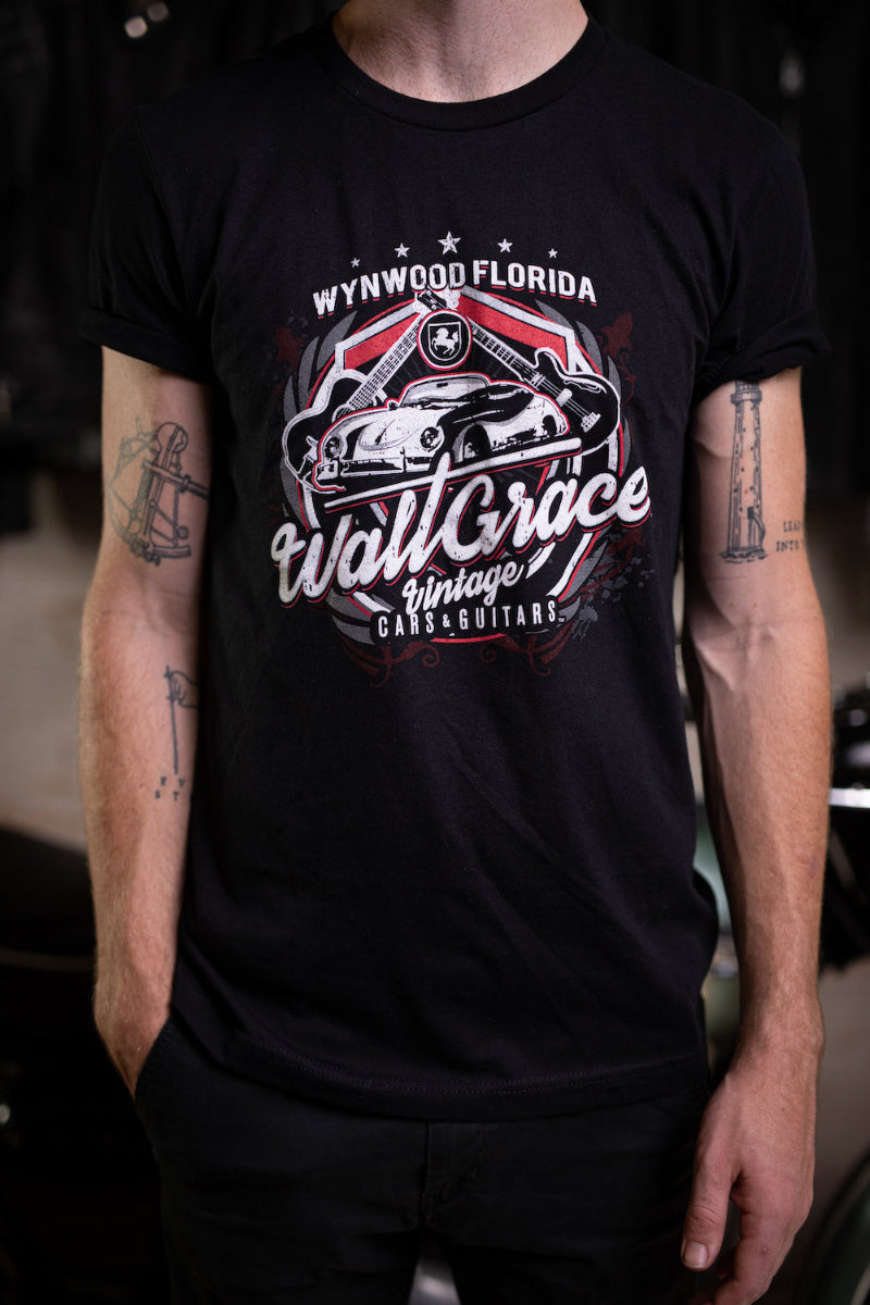 Walt Grace Vintage Black Graphic T-Shirt - Gender Neutral - Walt Grace Vintage