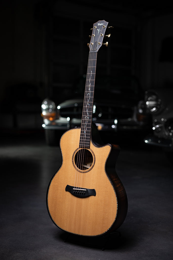 Taylor K14ce Builder's Edition Kona Burst with V-class Bracing Acoustic-Electric Guitar - Natural