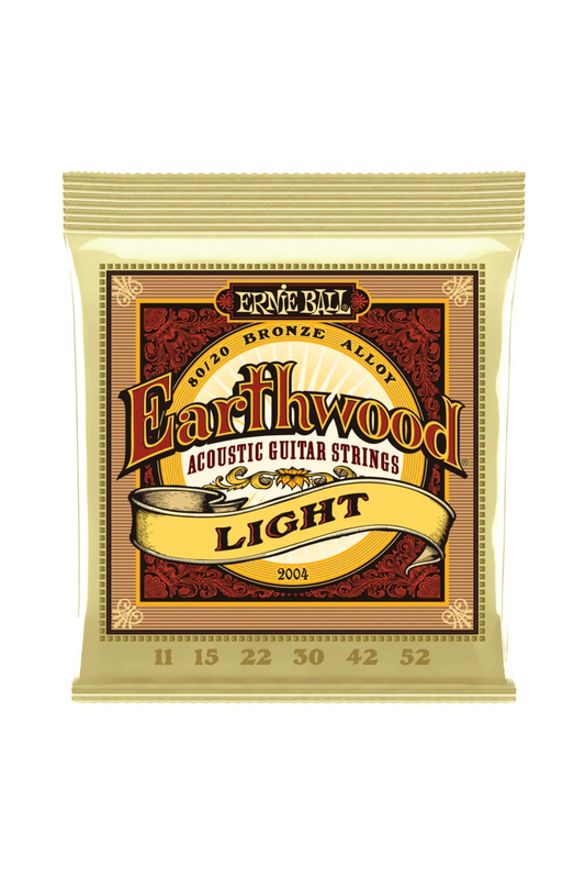 Ernie Ball 2004 Earthwood Light 80/20 Bronze Acoustic Guitar Strings 11-52