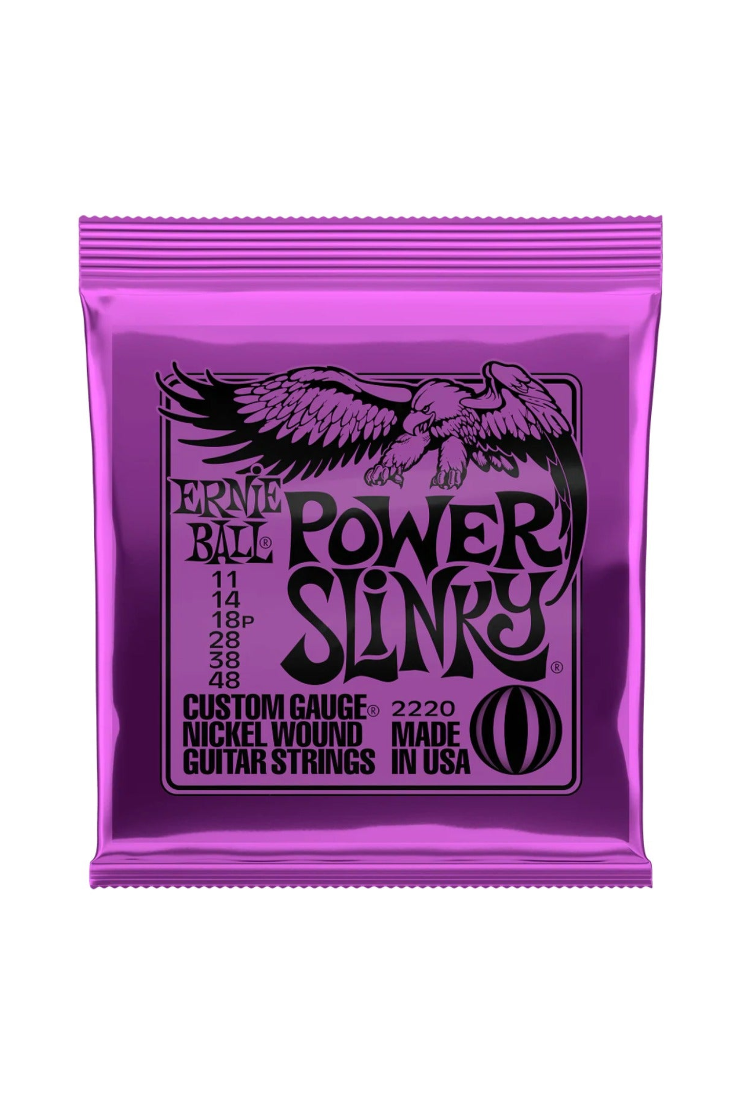 Ernie Ball 2220 Power Slinky Nickel Wound Electric Guitar 6 String 11-48