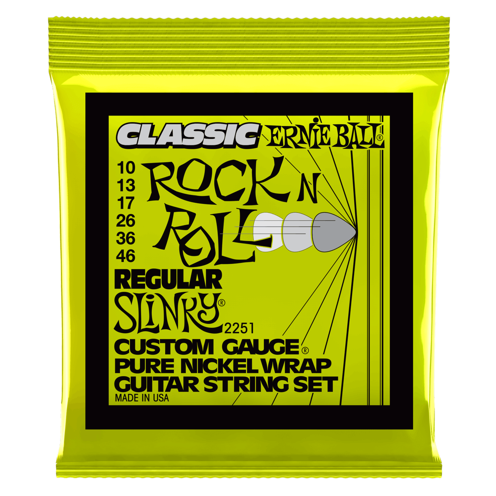 Ernie Ball 2251 Regular Slinky Classic Rock N Roll Electric Guitar Strings 10-46 - Walt Grace Vintage