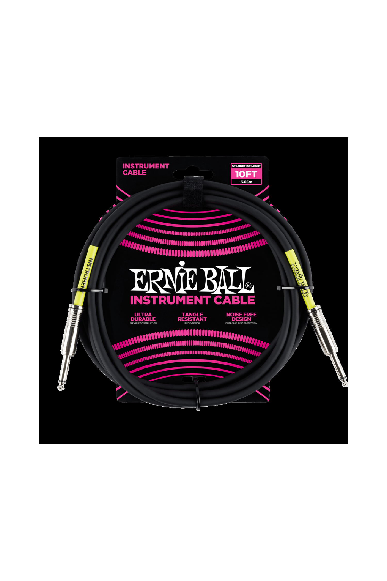 Ernie Ball Instrument Cable 10'  - Black
