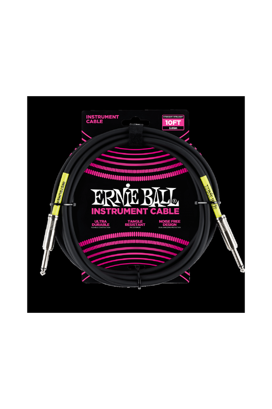 Ernie Ball Instrument Cable 10'  - Black