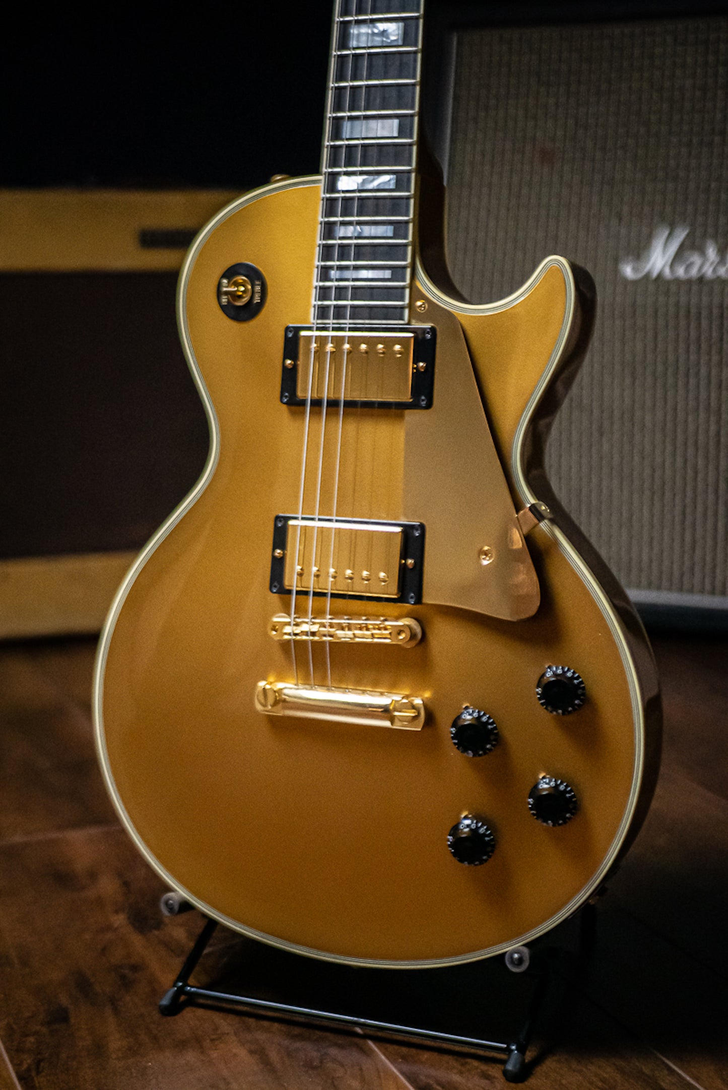 2007 Gibson Custom Shop Les Paul Custom 50th Anniversary Electric Guitar - Gold