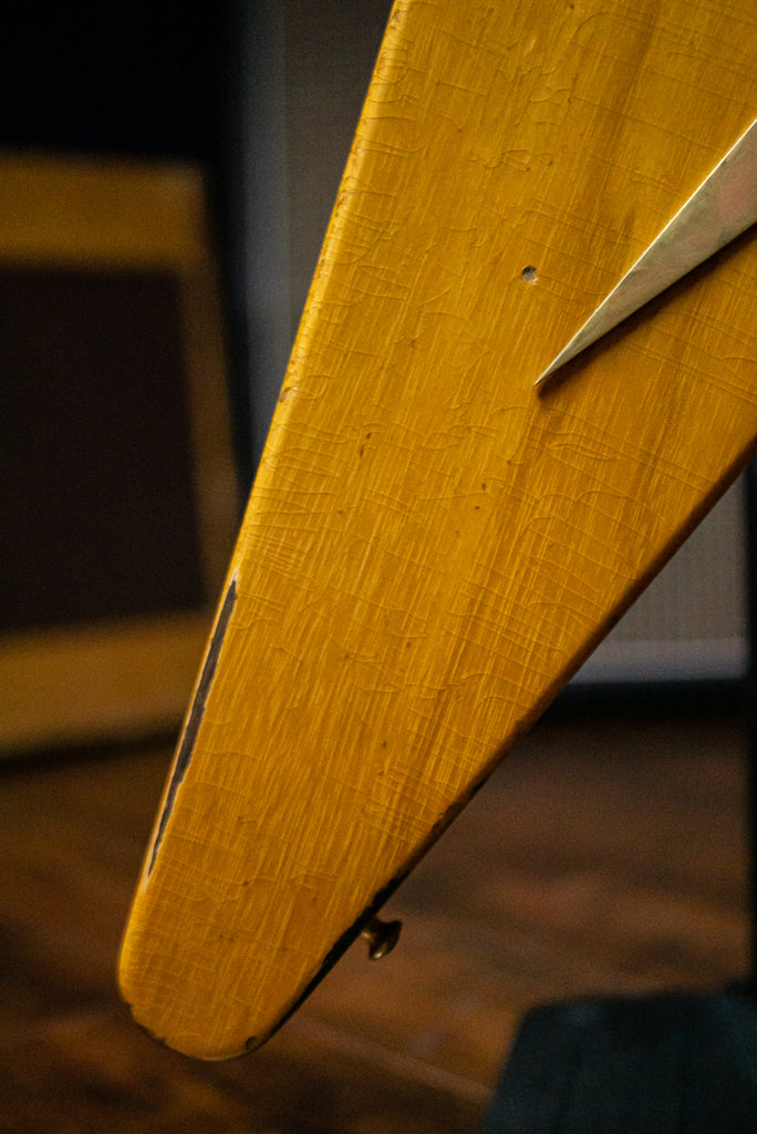 Gibson 58 Korina Flying V Brazilian Rosewood Fingerboard Murphy Lab Light Aged GH Electric Guitar - Natural