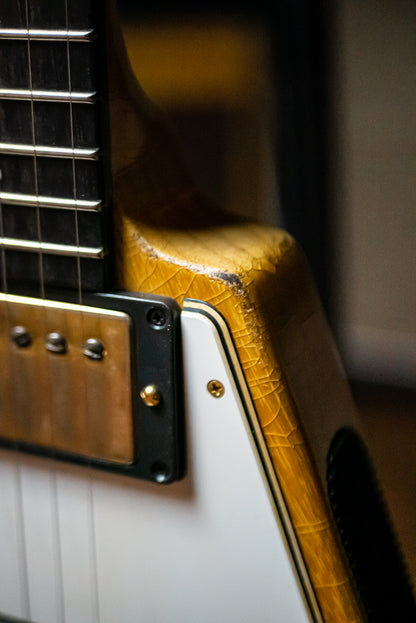 Gibson 58 Korina Flying V Brazilian Rosewood Fingerboard Murphy Lab Light Aged GH Electric Guitar - Natural
