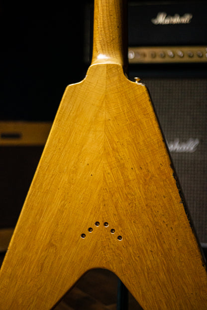 2021 Gibson 58 Korina Flying V Brazilian Rosewood Fingerboard Murphy Lab Light Aged GH Electric Guitar - Natural 81031