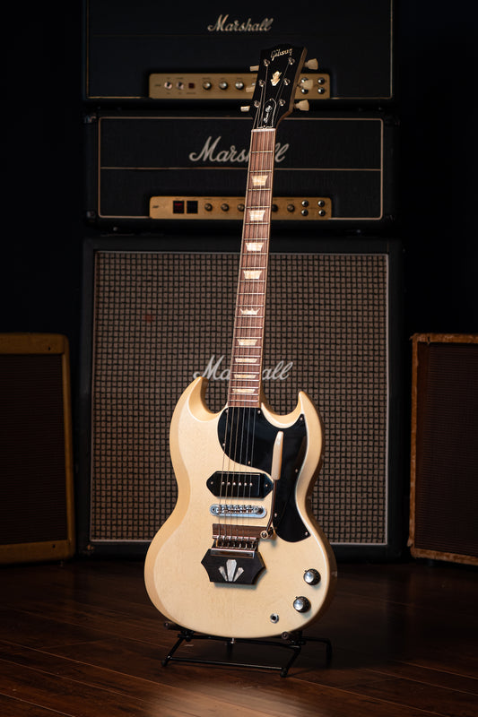 Gibson Custom Shop Brian Ray '62 SG Junior Electric Guitar - White Fox Gloss - Walt Grace Vintage