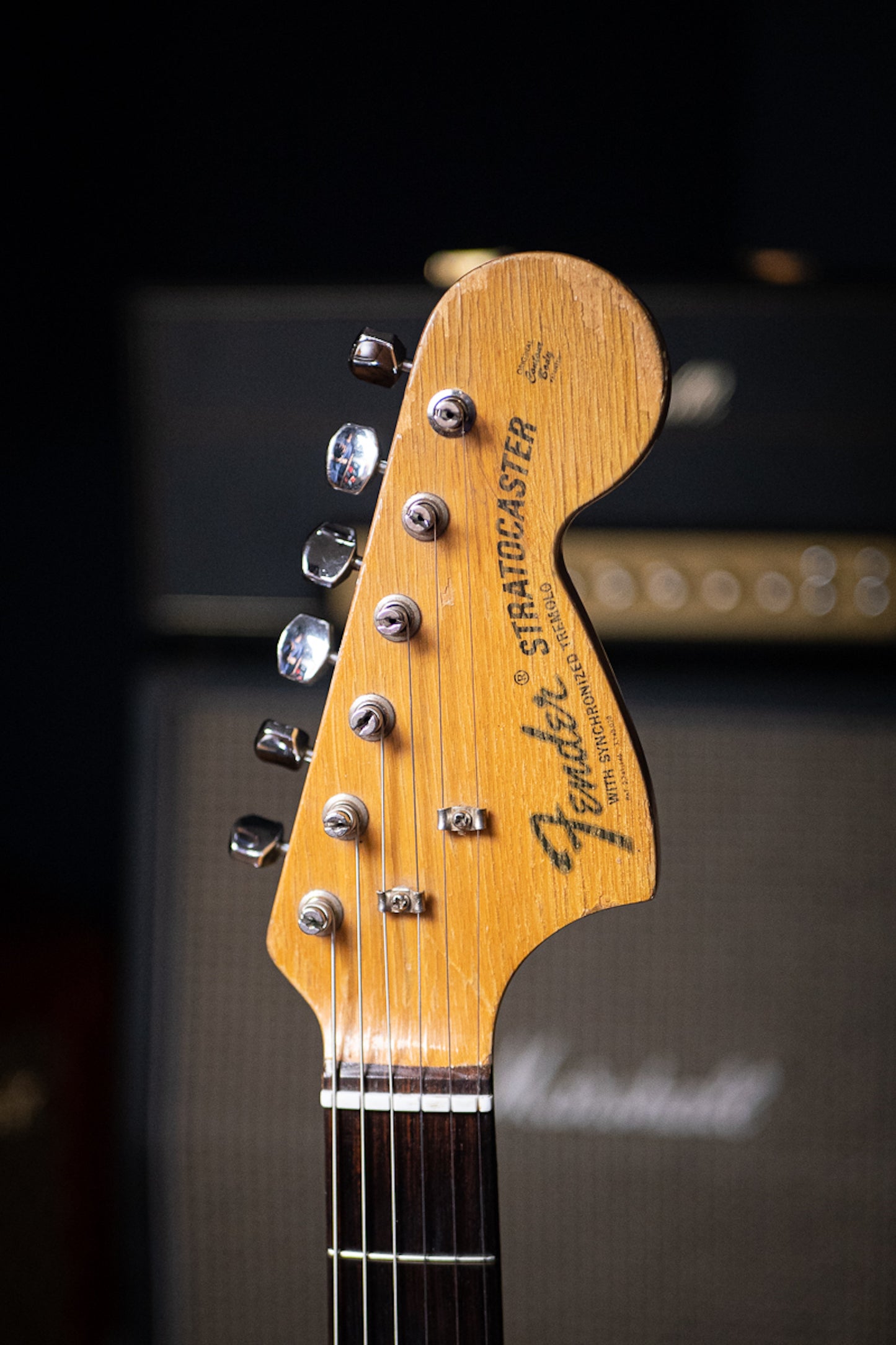 1970 Fender Stratocaster Electric Guitar - Sunburst Head