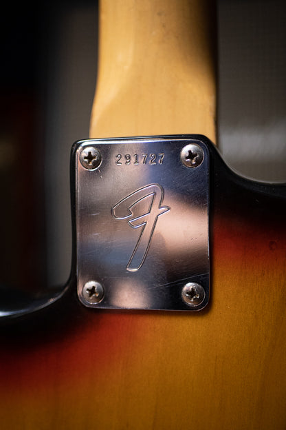 1970 Fender Stratocaster Electric Guitar - Sunburst Back plate