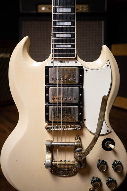 1965 Gibson SG Custom W/ Bigsby Electric Guitar - White
