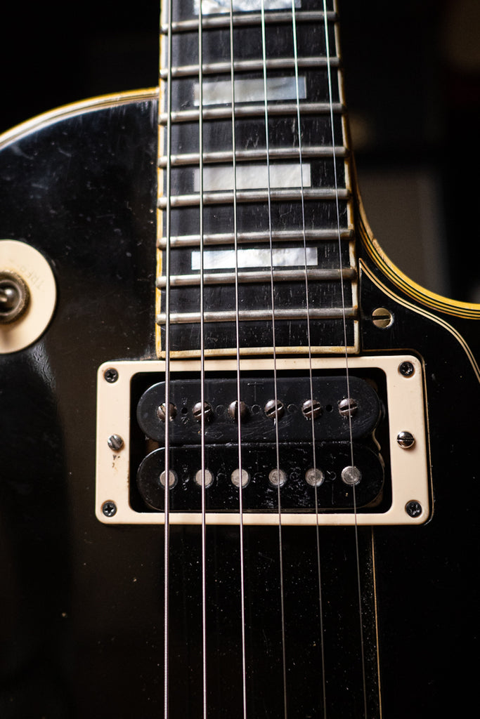 1969 Gibson Les Paul Custom Electric Guitar - Ebony Pick ups