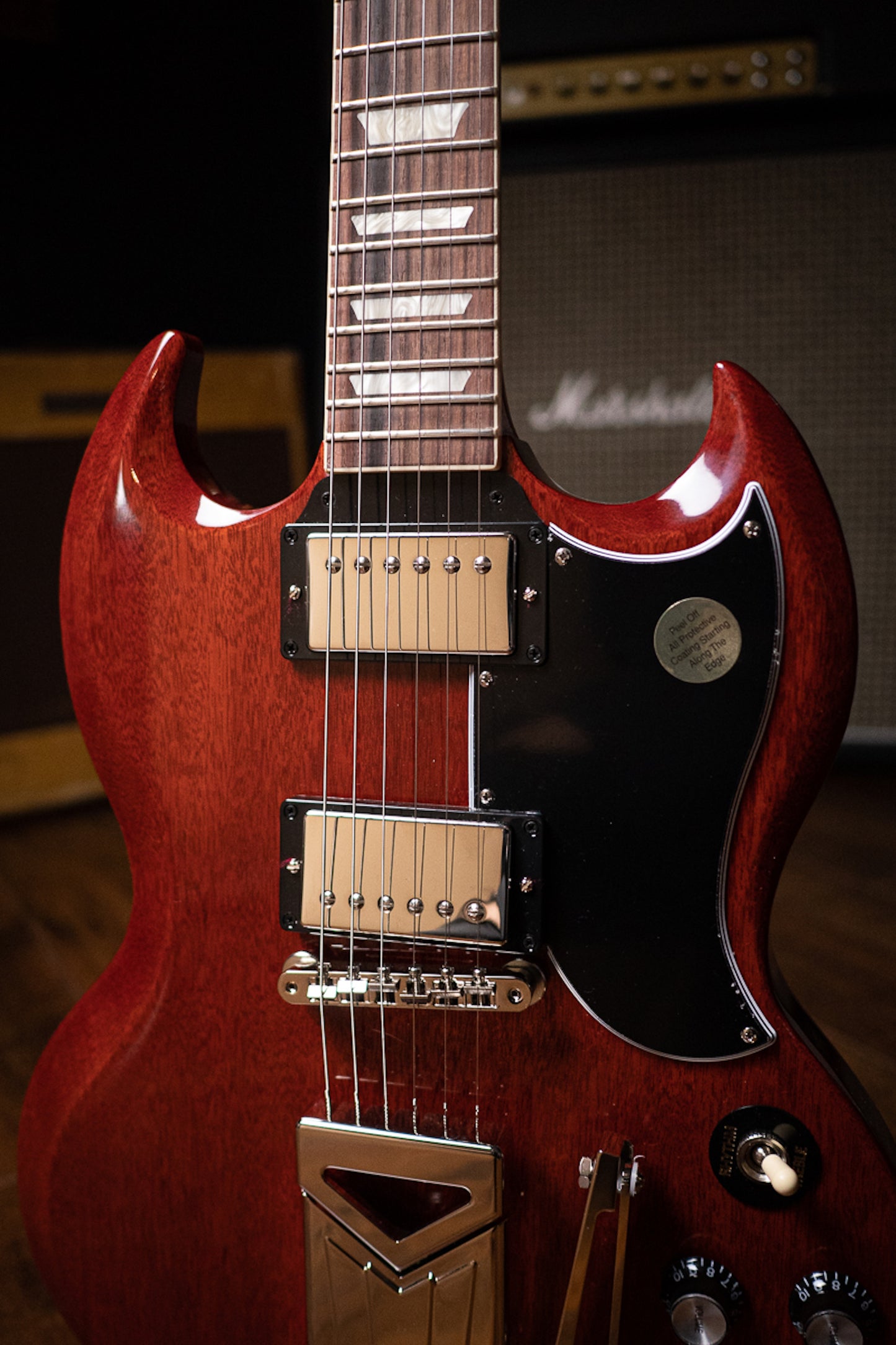Gibson SG Standard '61 Sideways Vibrola Electric Guitar - Vintage Cherry