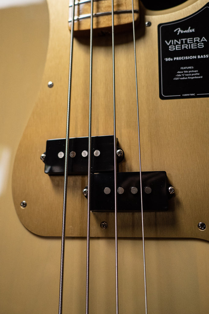 Fender Vintera '50s Precision Bass Guitar - Vintage Blonde