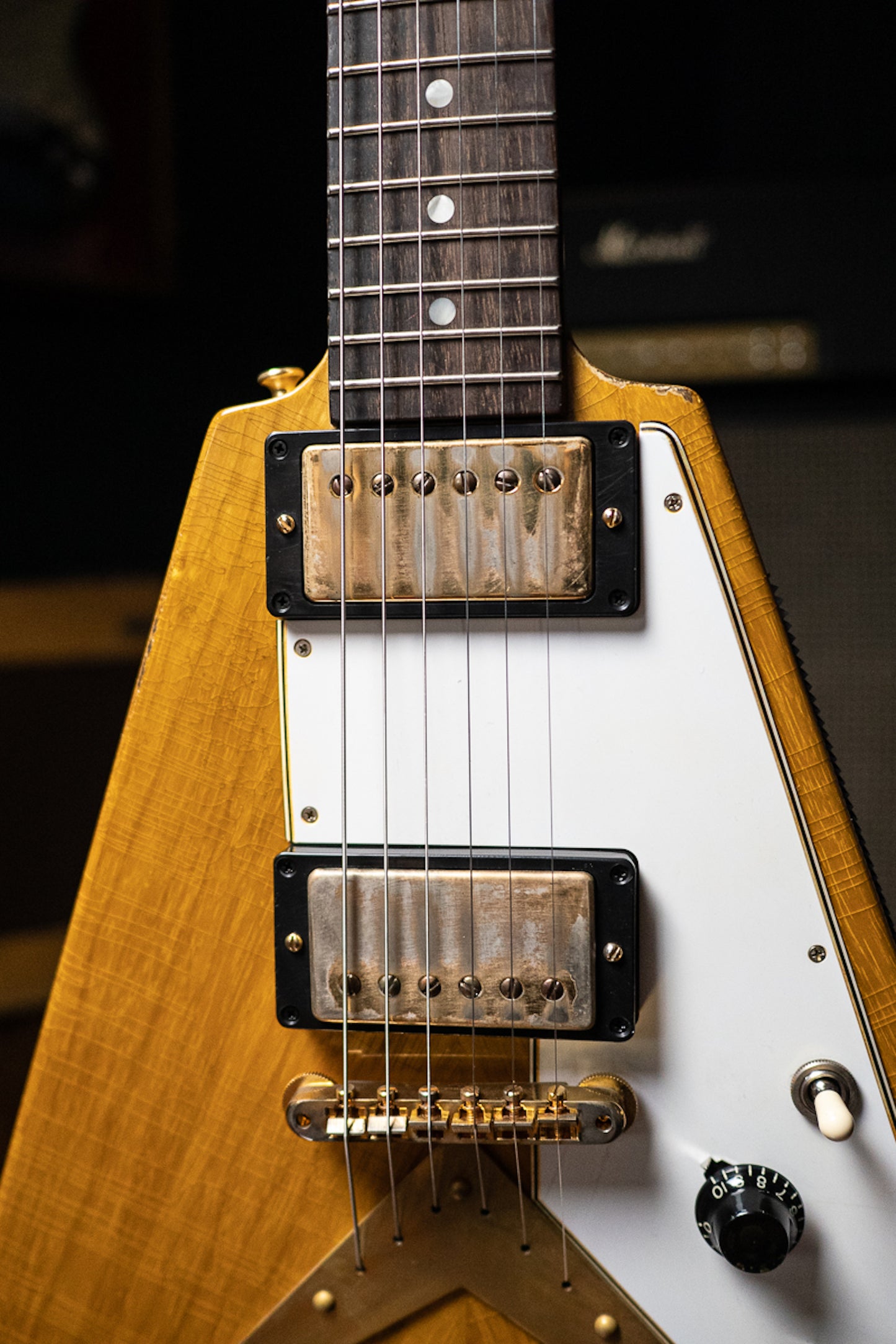 Gibson Custom Shop 58 Korina Flying V Brazilian Rosewood Fingerboard Murphy Lab Light Aged GH Electric Guitar - Natural 81081