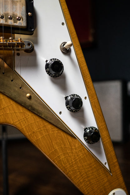 Gibson Custom Shop 58 Korina Flying V Brazilian Rosewood Fingerboard Murphy Lab Light Aged GH Electric Guitar - Natural 81081