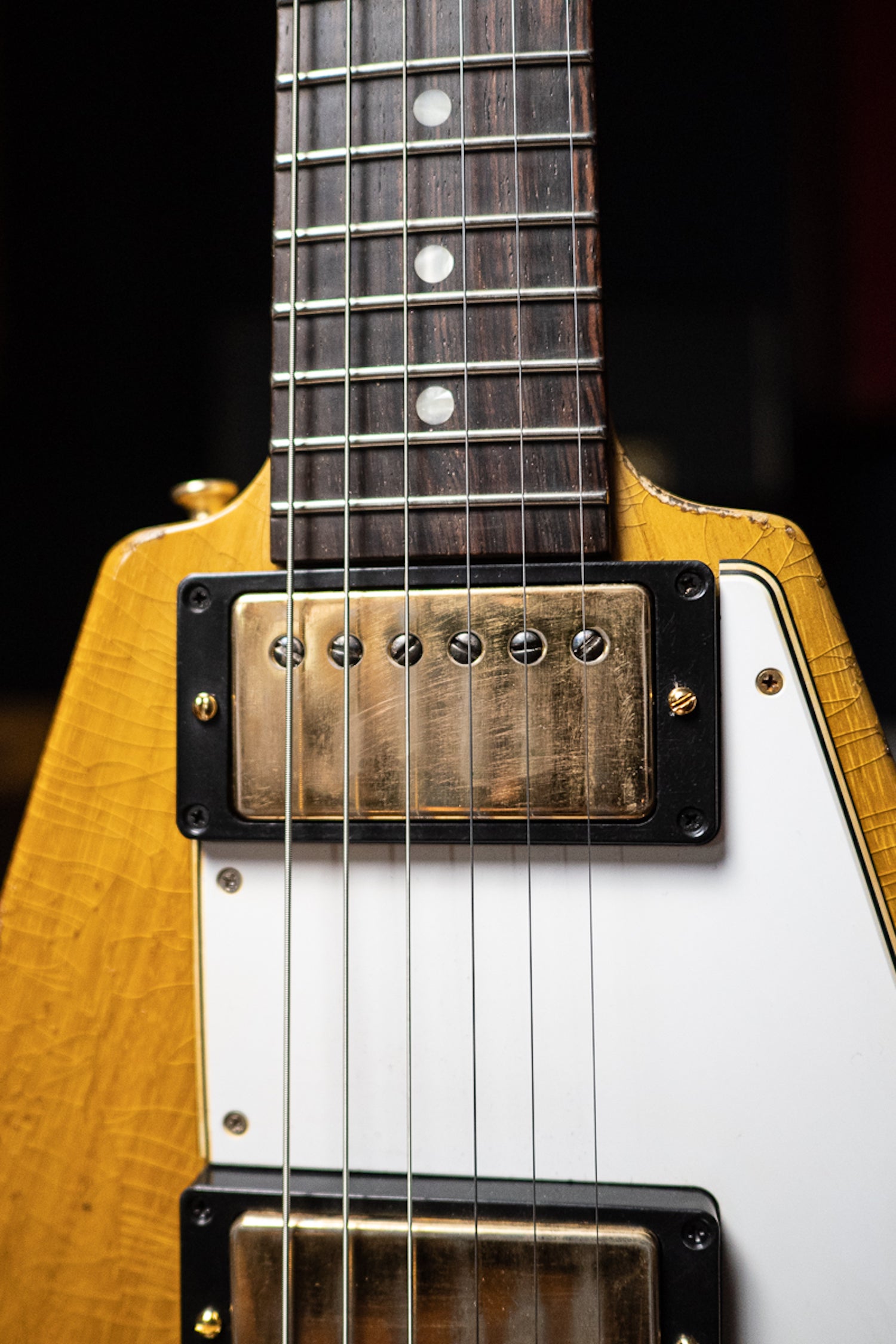 Gibson Custom Shop 58 Korina Flying V Brazilian Rosewood Fingerboard Murphy Lab Light Aged GH Electric Guitar - Natural 81005