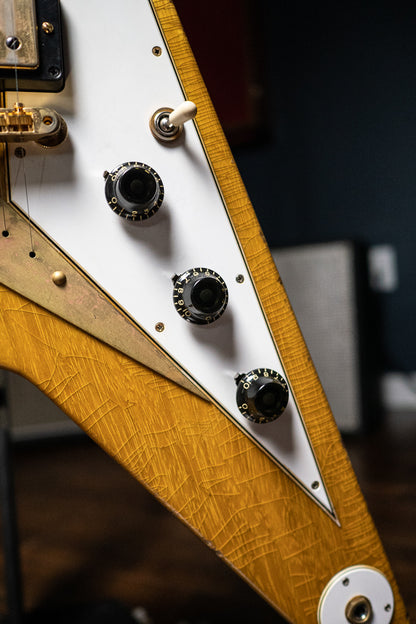 Gibson Custom Shop 58 Korina Flying V Brazilian Rosewood Fingerboard Murphy Lab Light Aged GH Electric Guitar - Natural 81005