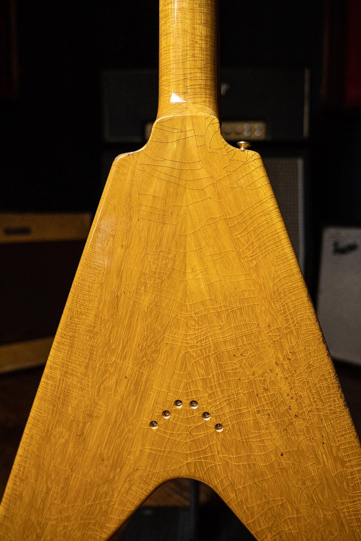 Gibson Custom Shop 58 Korina Flying V Brazilian Rosewood Fingerboard Murphy Lab Light Aged GH Electric Guitar - Natural 81005