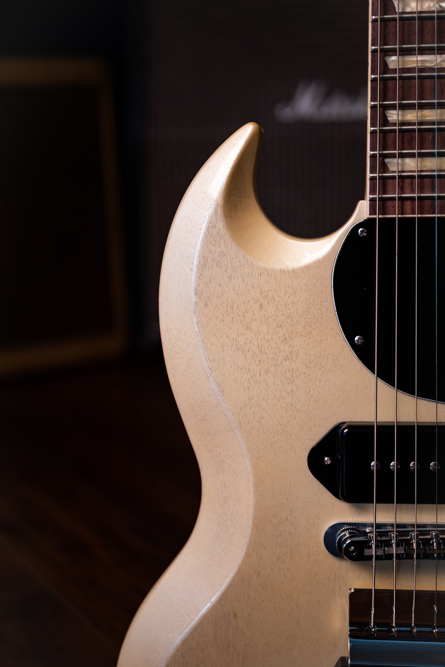 Gibson Custom Shop Brian Ray '62 SG Junior Electric Guitar - White Fox Gloss - Walt Grace Vintage