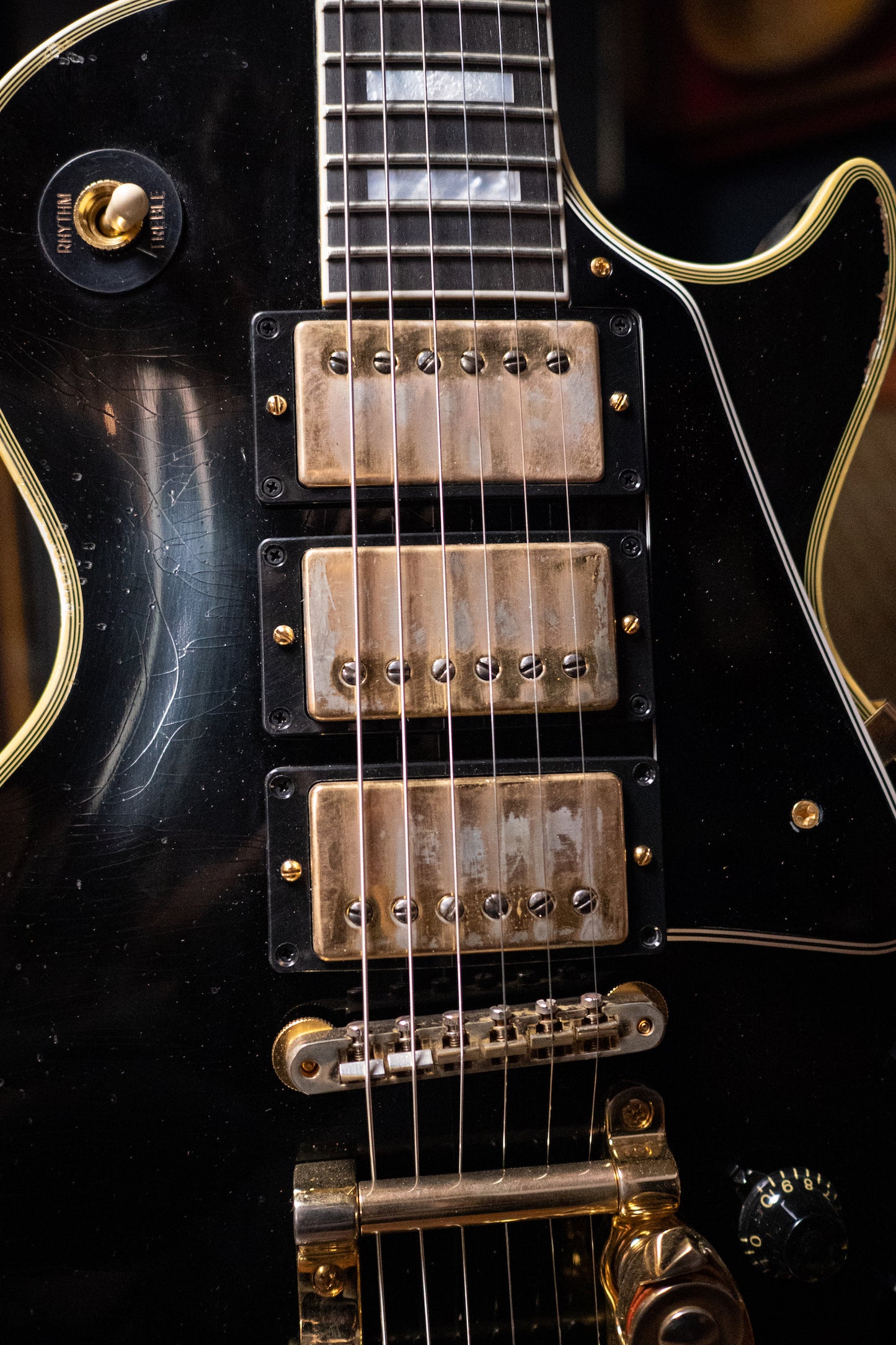 Gibson Custom Shop Murphy Lab 1957 Les Paul Custom 3 Pickup Ultra Heavy Aged - Ebony