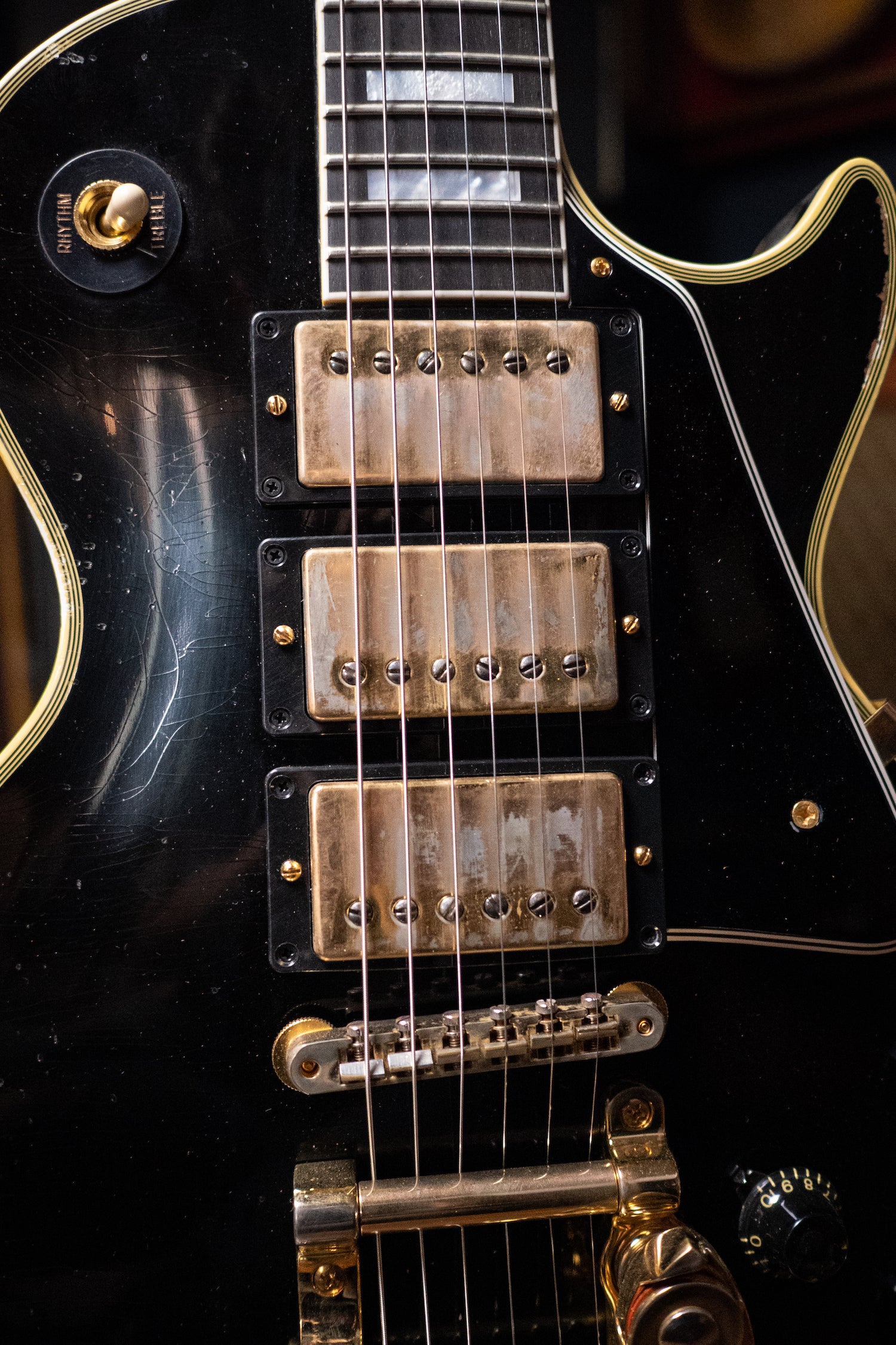Gibson Custom Shop Murphy Lab 1957 Les Paul Custom 3 Pickup Ultra Heavy Aged - Ebony