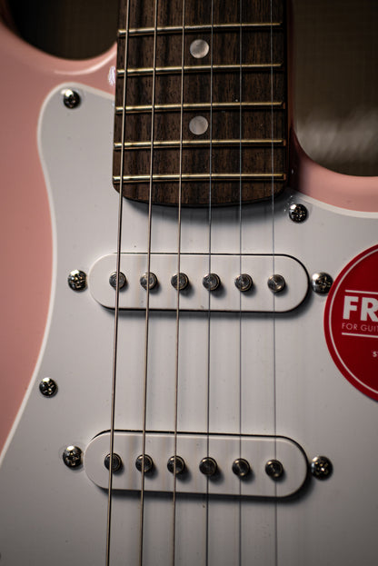 Squier Stratocaster Mini Electric Guitar - Shell Pink