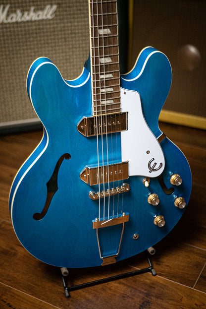Epiphone Casino Worn Electric Guitar - Worn Blue Denim