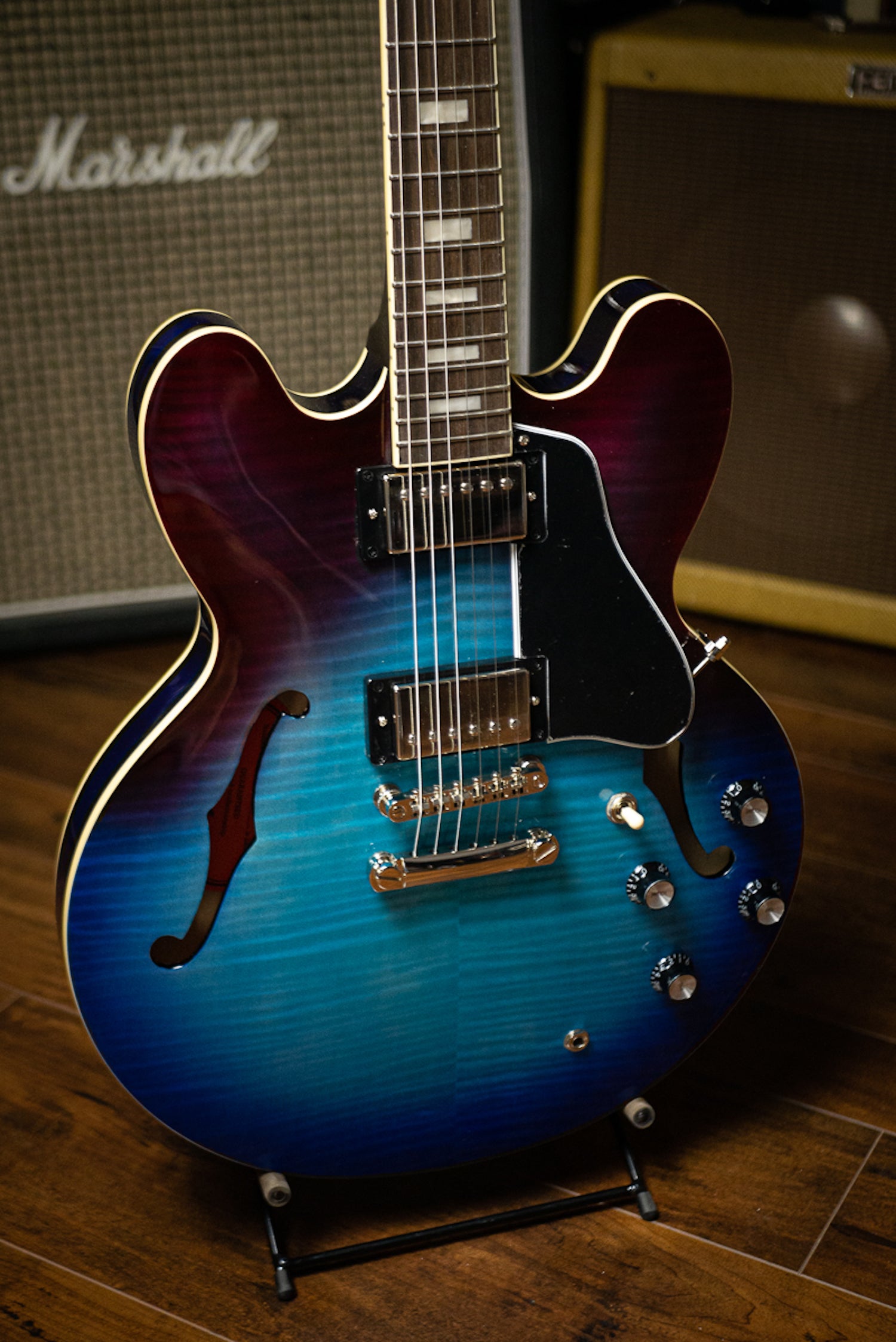 Epiphone ES-335 Figured Electric Guitar - Blueberry Burst – Walt