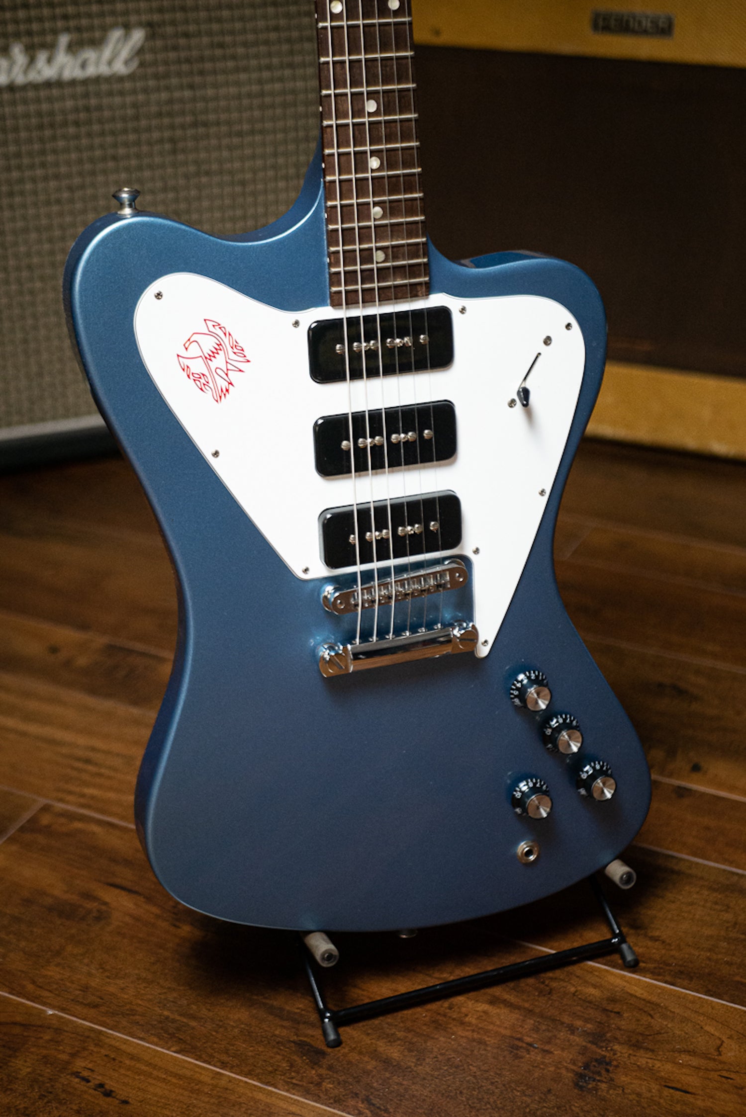 2011 Gibson Firebird Studio Non-Reverse Electric Guitar - Pelham Blue