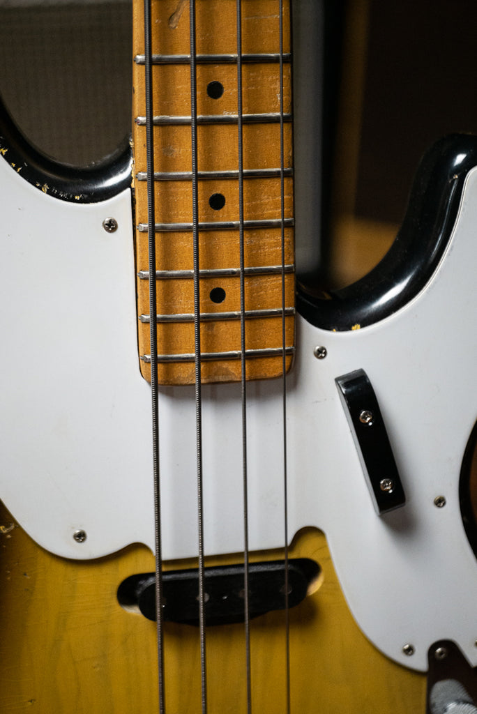 1968 Fender Telecaster Bass (1968 Neck, MJT Body, Seymour Duncan Pickups) - Sunburst Strings 2