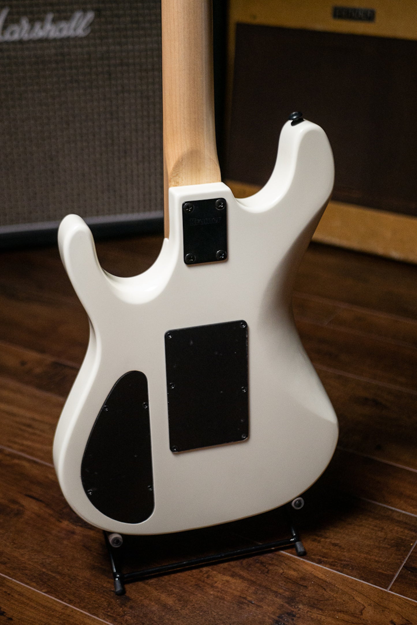 Kramer NightSwan Electric Guitar - Vintage White with Aztec Graphic