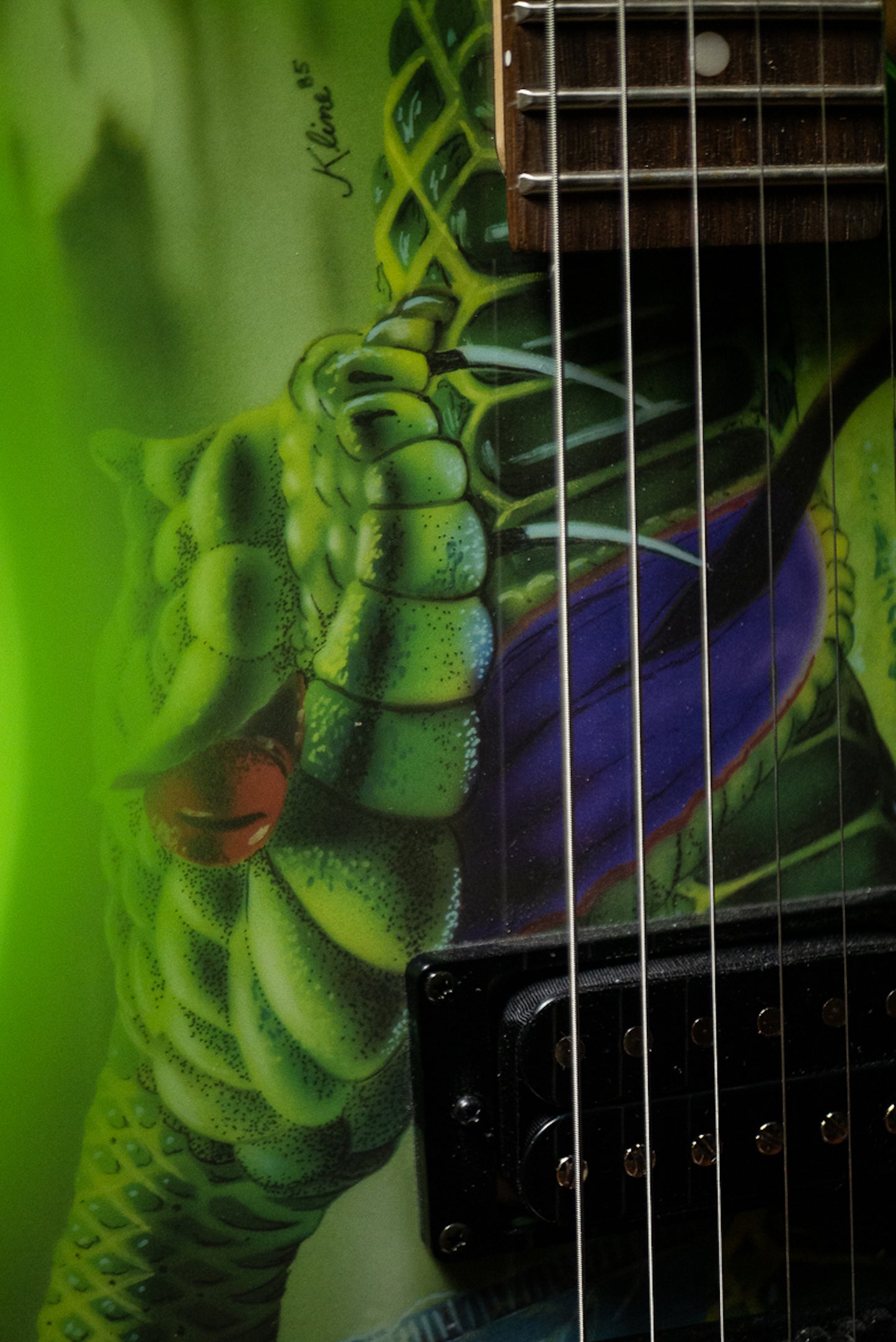 Kramer Snake Sabo Baretta Electric Guitar - Snake Green