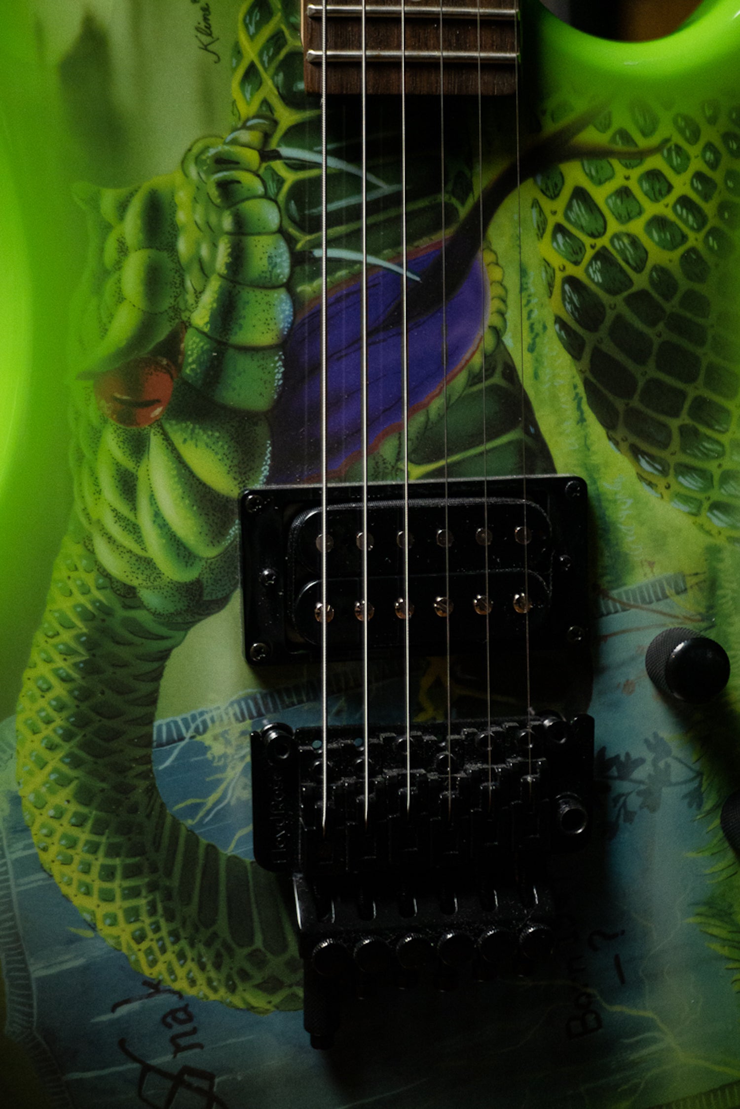 Kramer Snake Sabo Baretta Electric Guitar - Snake Green