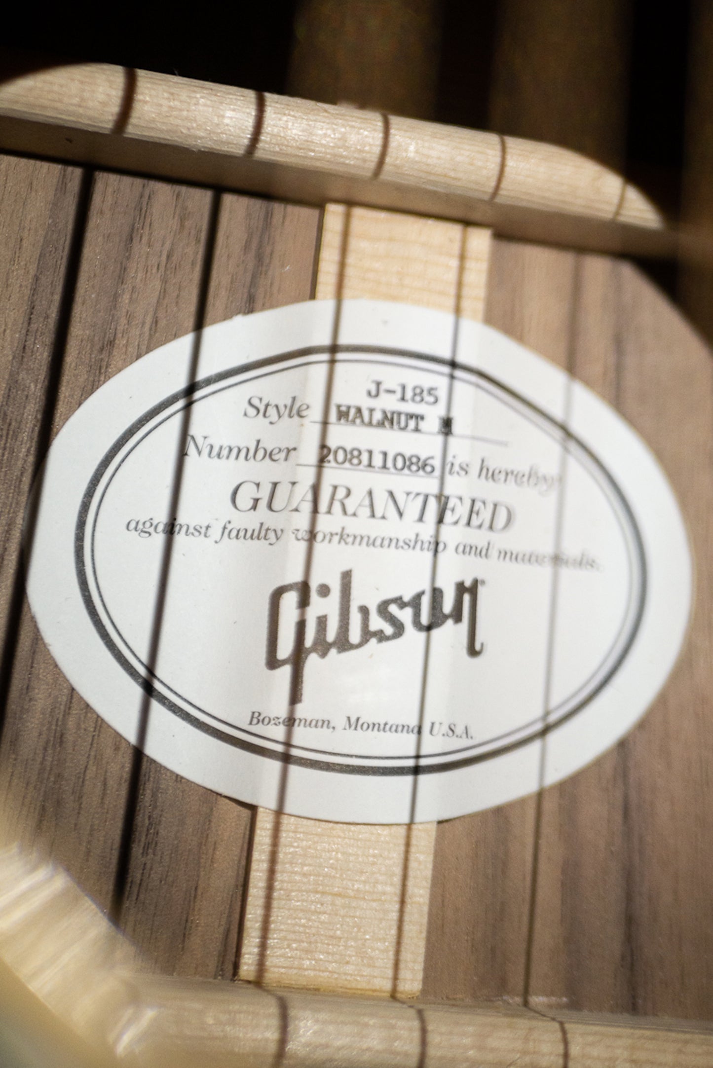 Gibson J-185 EC Modern Walnut Acoustic-Electric Guitar - Antique Natural