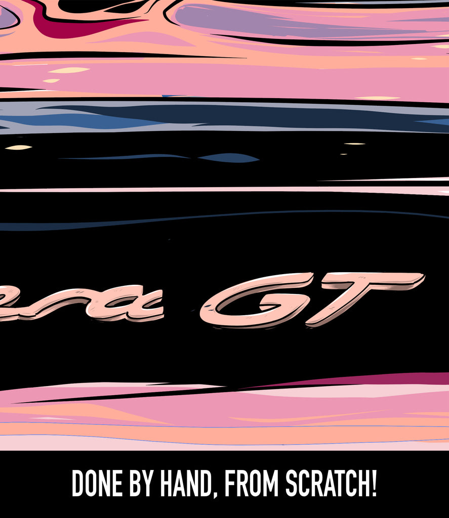 Marz Ink - Carrera GT "Miami Beach Sunset"(ACRYLIC/METAL) - 1 of 50 - Walt Grace Vintage