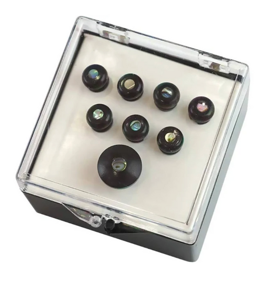 Martin Bridge & EndPin Set [BLACK/PEARL INLAY] - Walt Grace Vintage