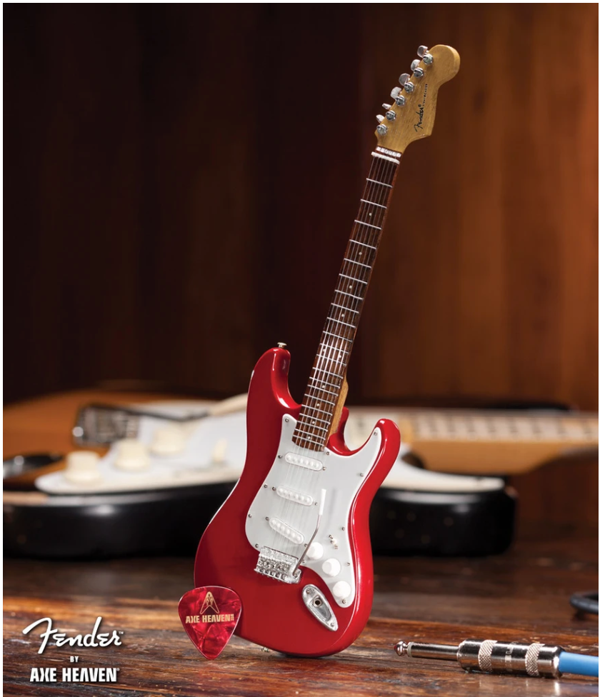 Red Fender Stratocaster - Mini Guitar - Walt Grace Vintage