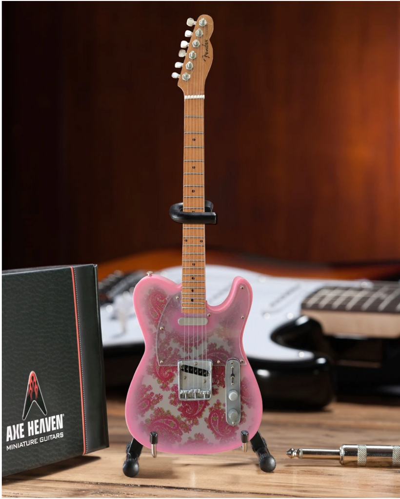 Pink Paisley Telecaster - Mini Guitar - Walt Grace Vintage