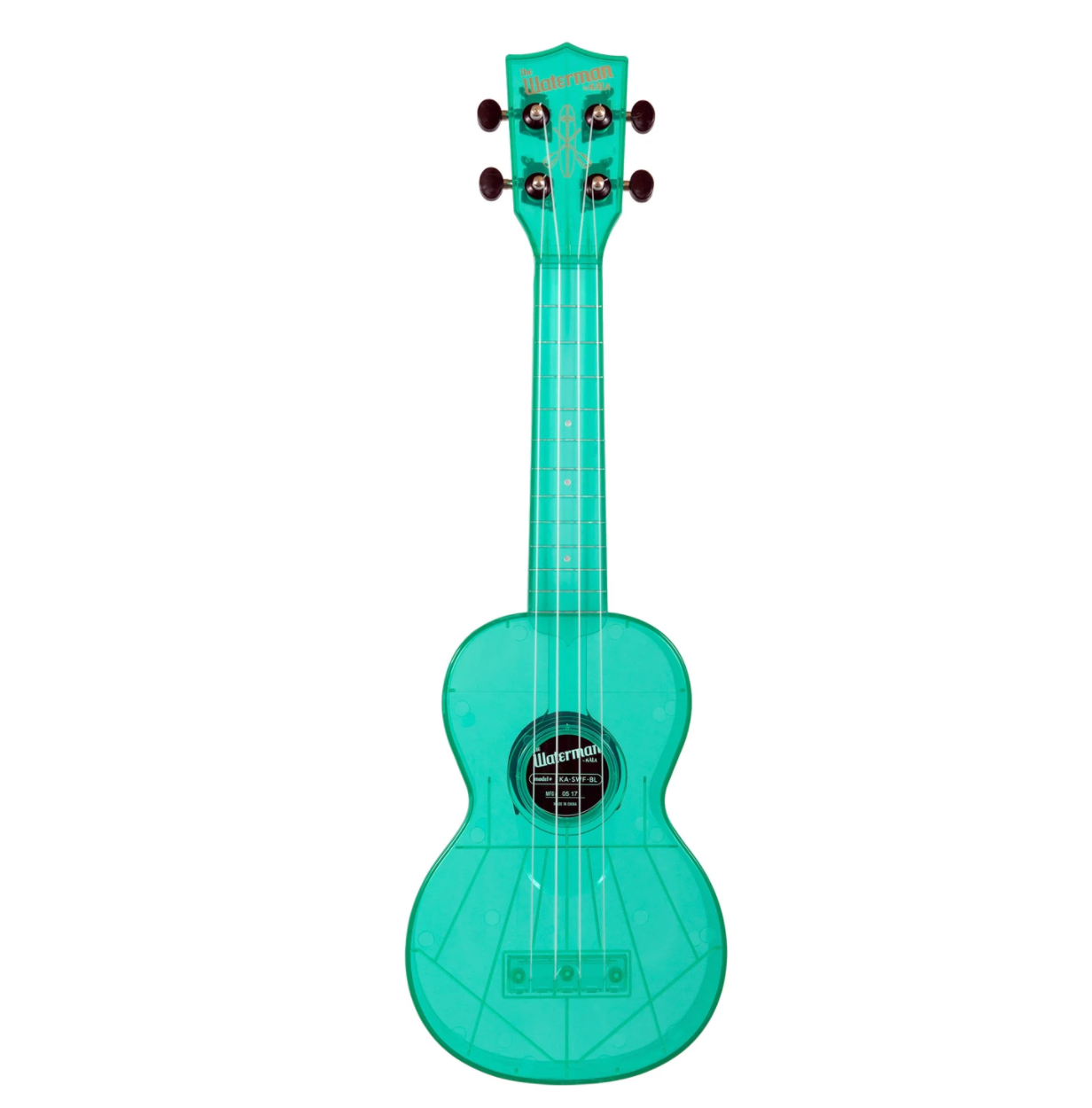 Kala The Waterman Soprano Ukulele Fluorescent Blue Raspberry
