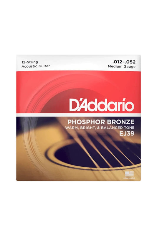 D'Addario - EJ39 Phosphor Bronze 12-String Acoustic 12-52