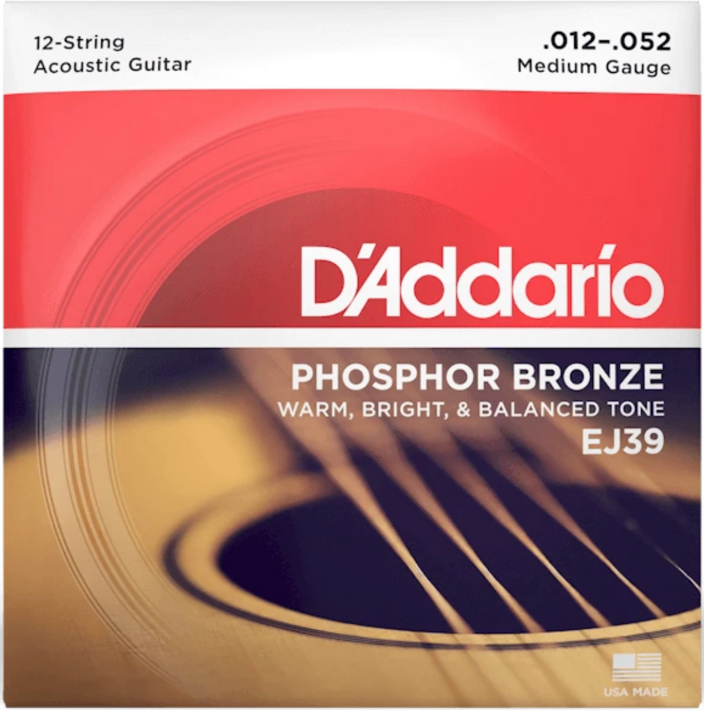 D'Addario - EJ39 Phosphor Bronze 12-String Acoustic 12-52
