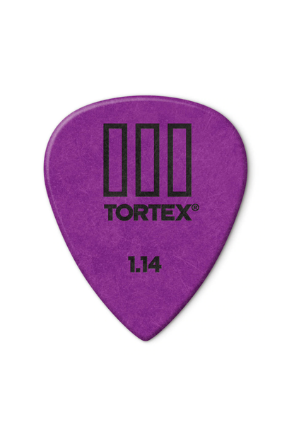 Dunlop 462P114 Tortex TIII Guitar Picks 1.14mm 12 pack - Purple