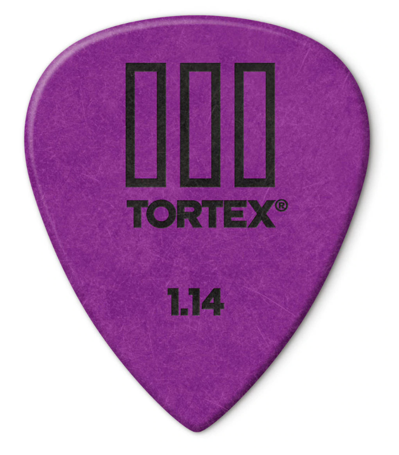 Dunlop 462P114 Tortex TIII Guitar Picks 1.14mm 12 pack - Purple